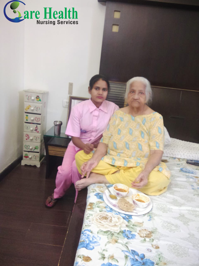 Caregiver providing companionship and elderly home care